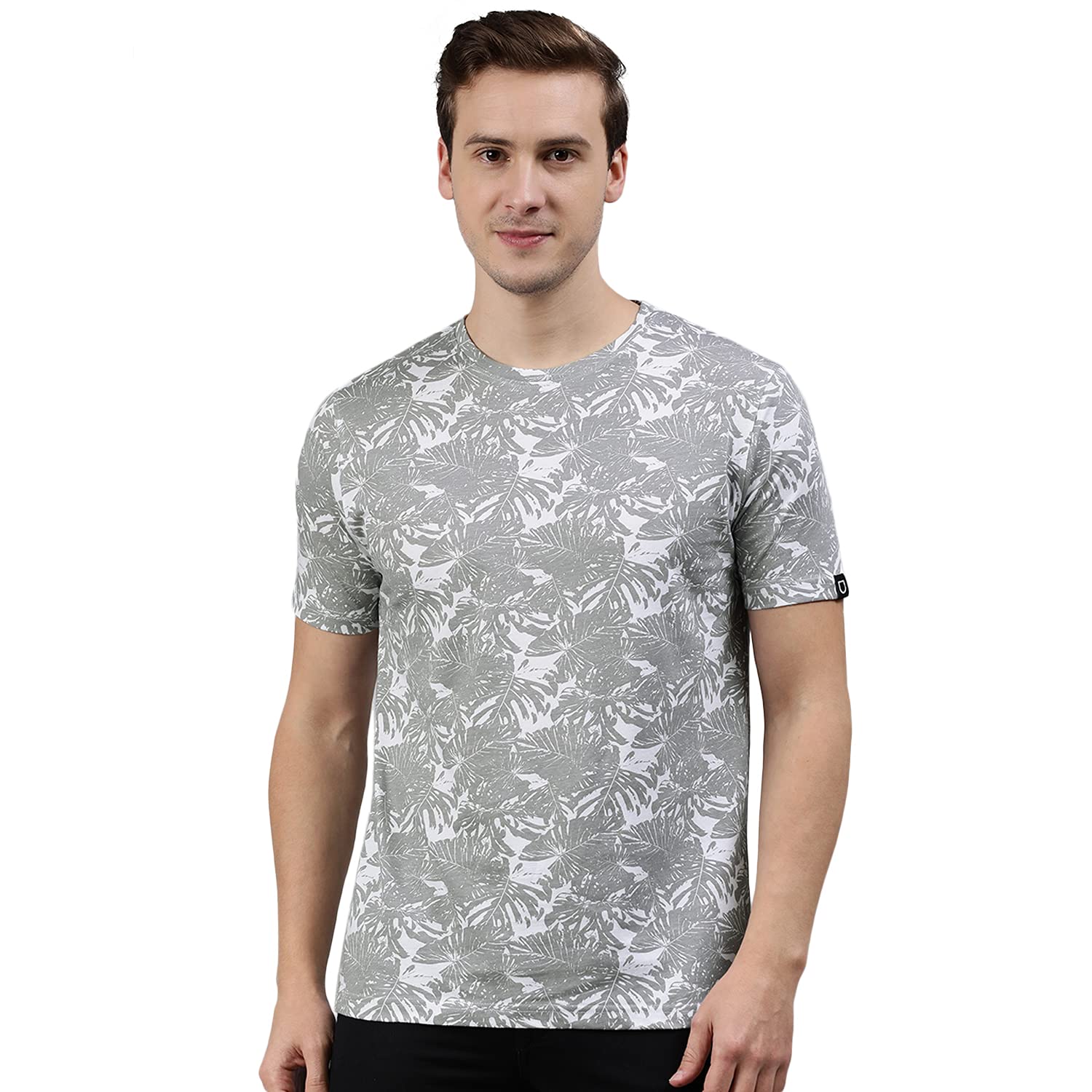 Urbano FashionMen's Printed Half Sleeve Slim Fit Cotton T-Shirt
