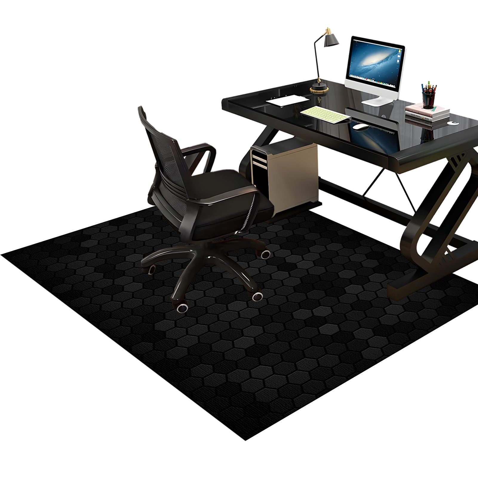 Desk Chair Mat for Carpeted Floors Office Chair Mat for Hardwood Floor Gaming Chair Mat 90 x 140 cm Office Floor Protector Mat for Desk Chair Easy Glide Computer Chair Mat for Wood Tile Floors