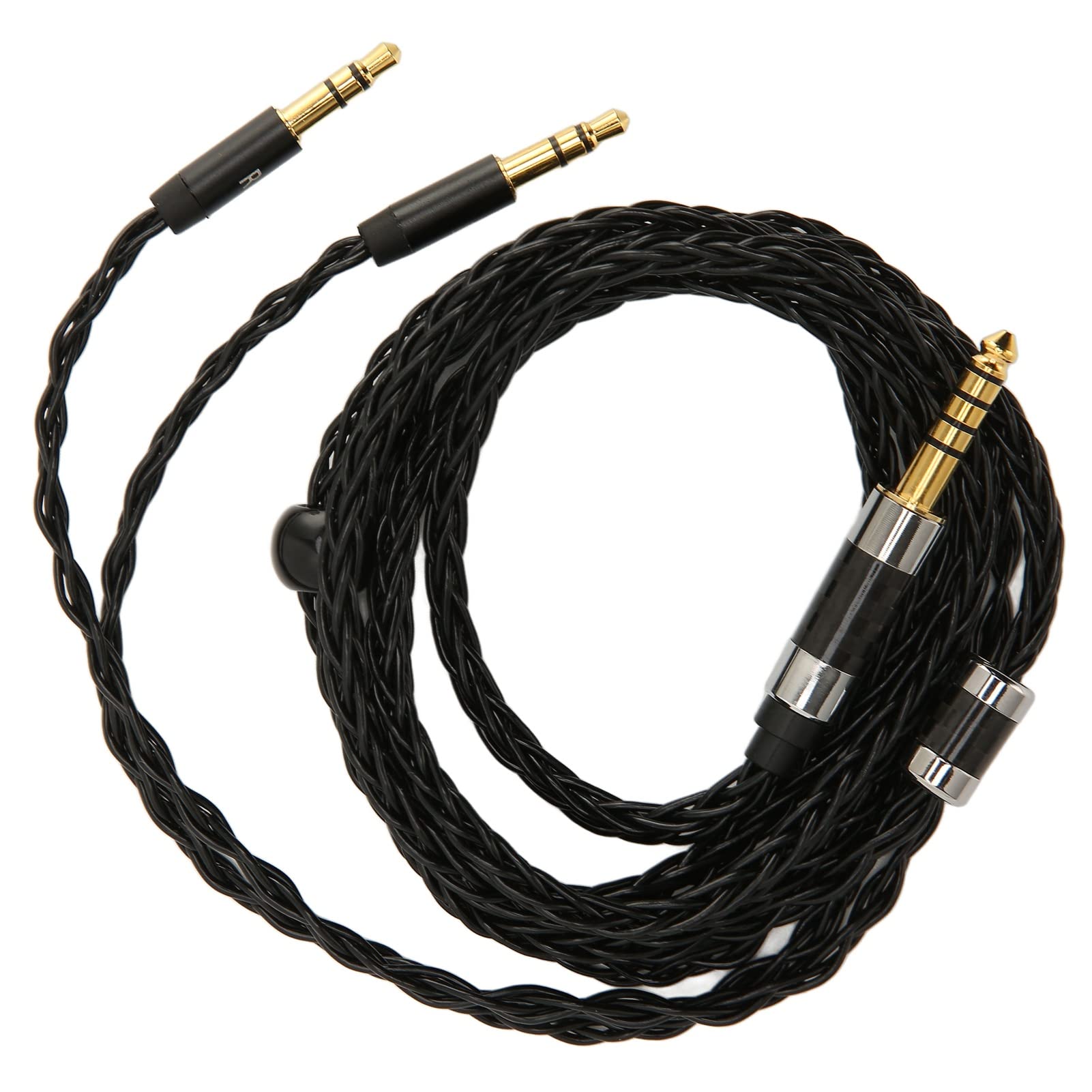 Goshyda Cavo per Cuffie, da 4,4 Mm a Doppio Cavo Audio per Cuffie da 3,5 Mm Cavo Audio Placcato Argento a 8 Fili, per MDR Z7 Z1R, per Teloon D7100 D7200 D600 D9200, per T1 T5, 1,2 M/3,9 Piedi