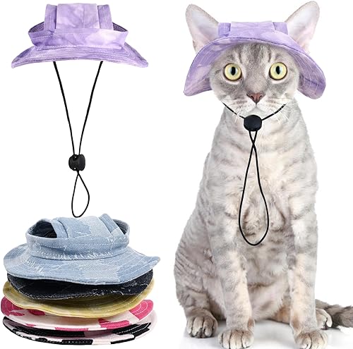 Bonaweite Sombreros de gato solo para gatos, sombrero Sphynx con agujero para las orejas, sombreros de vaquero para fiesta de cumpleaños Halloween, disponible en Yaxa Peru