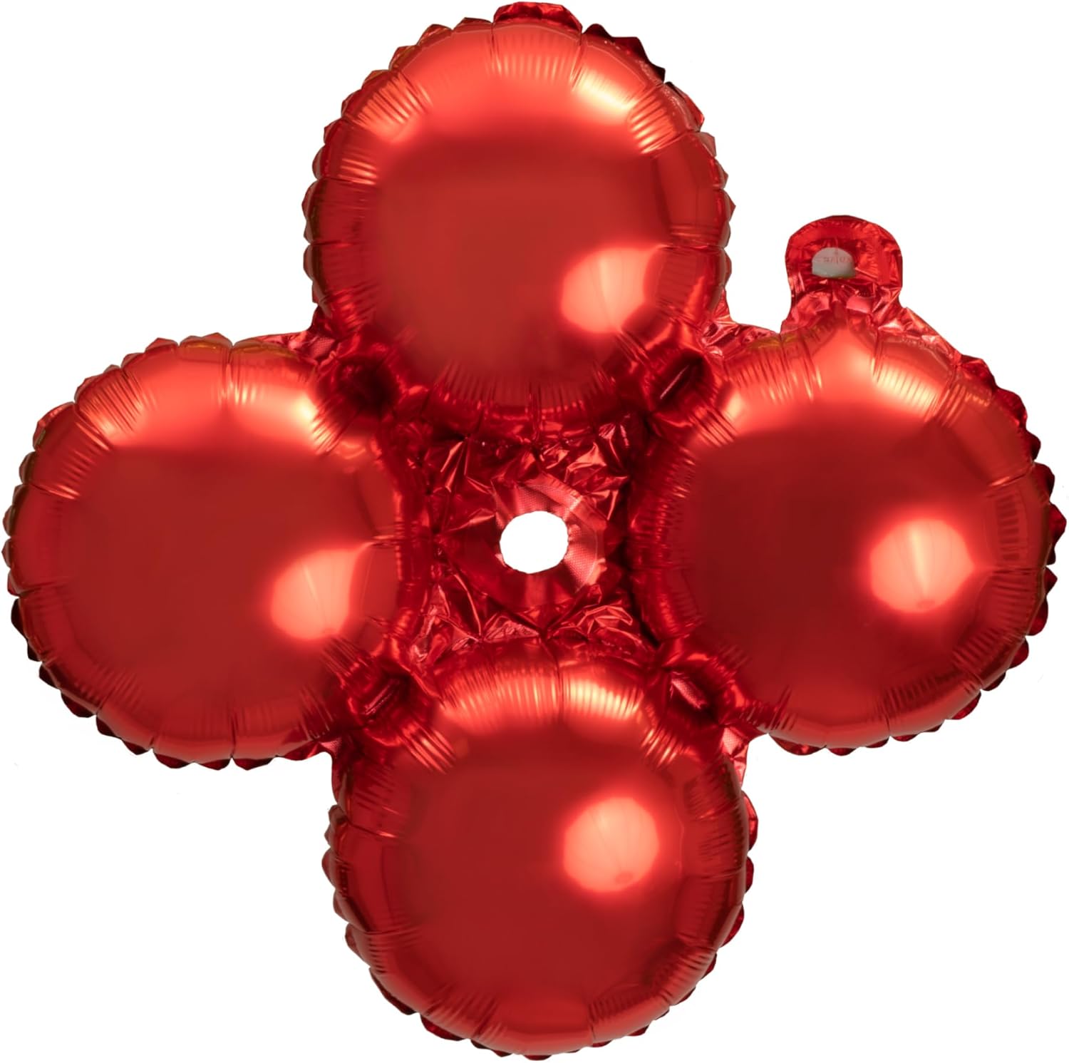 Quad 4D Mylar Balloons 12 inches Pack of 50 - Great for Event & Party Decoration (Red)
