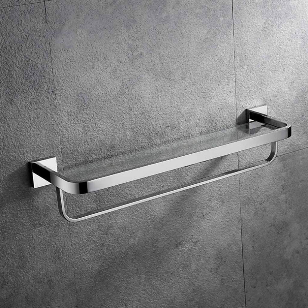 Estantes de baño exquisitos Almacenamiento de baño, Almacenamiento de baño, Estantería de baño de Acero Inoxidable Estante de baño con toallero Ducha montada en la Pared (Tamaño -50 cm)