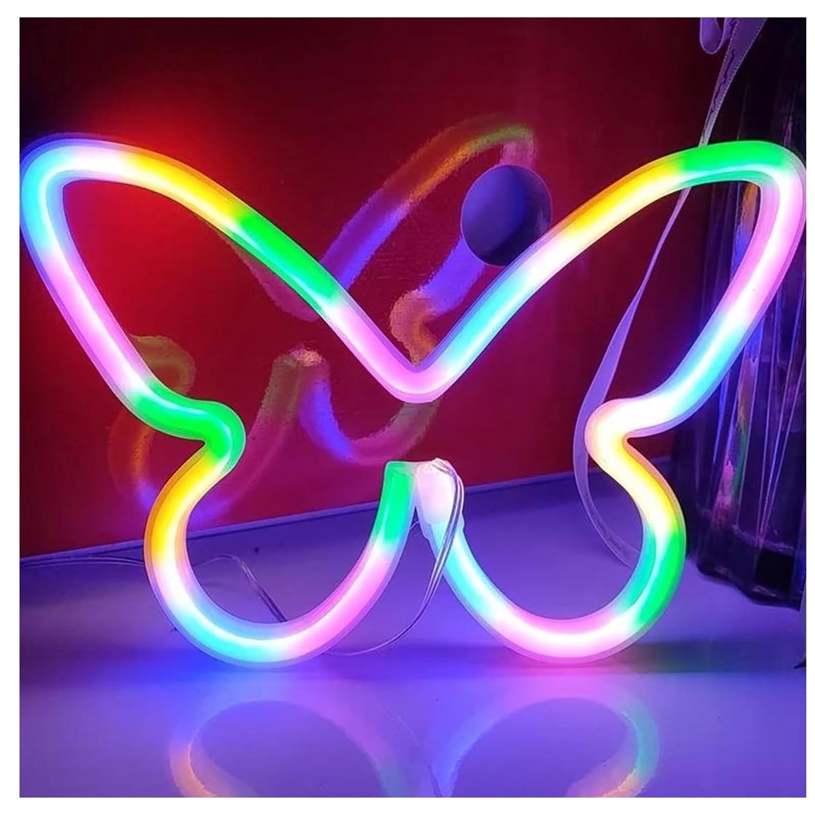 Per insegna al neon per luminosa notturna per farfalla per lampada(Neon-7)