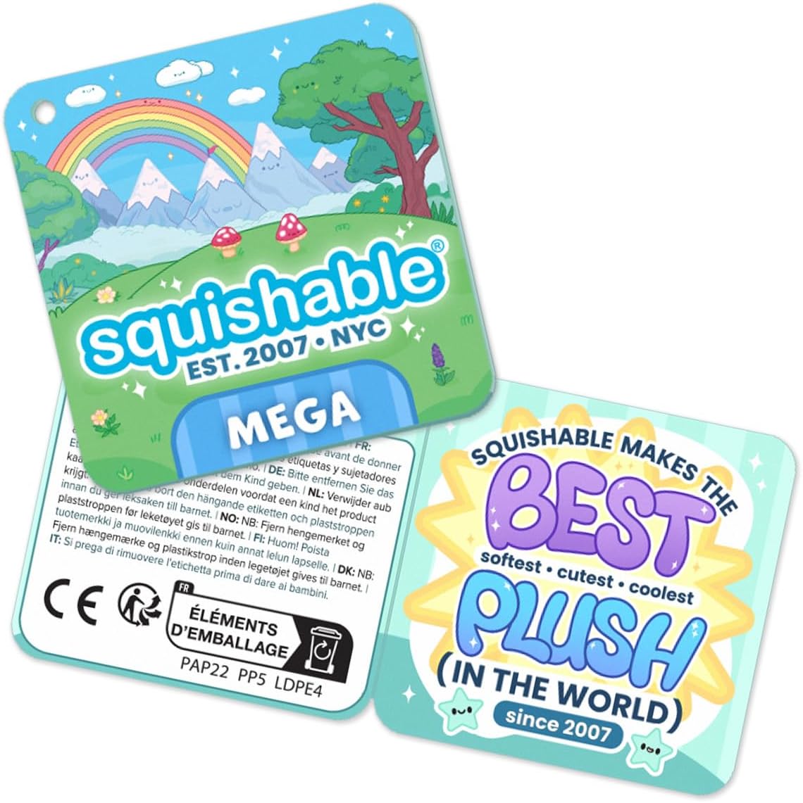 Squishable - Mega Rainbow Caterpillar - Garden Collection - 27 in - Soft Toy Collectible Stuffed Animal