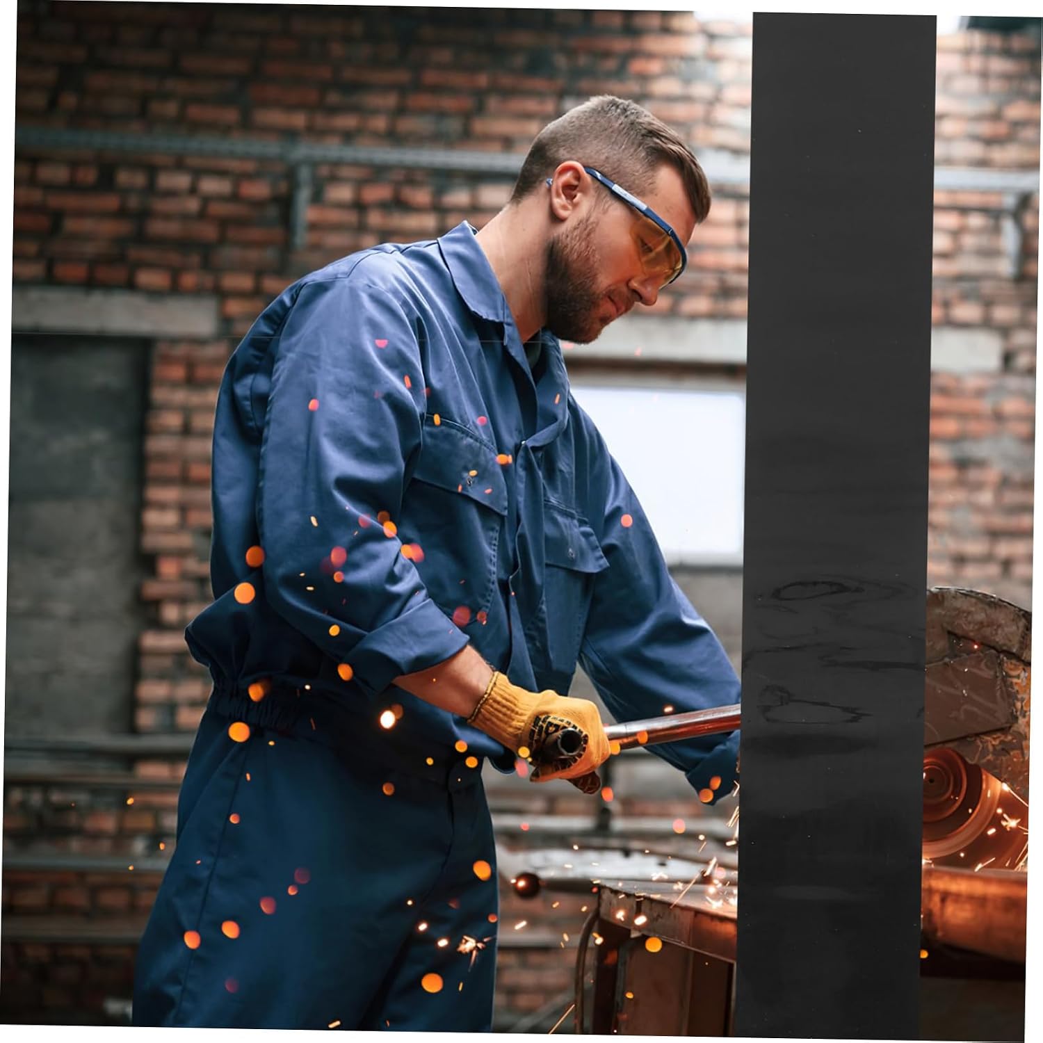 Baluue Flame Retardant Welding Curtain Heat Resistant Blackout Screen 78.7x7.5 Inch PVC Thermal Insulation Partition for Industrial Welding Area Safety
