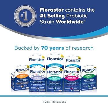 Florastor Advanced Immunity Boost Daily Probiotic & Immune Support Supplement for Women and Men, Saccharomyces Boulardii CNCM I-745 Plus Zinc, Vitamin C & D3 (30 Capsules)