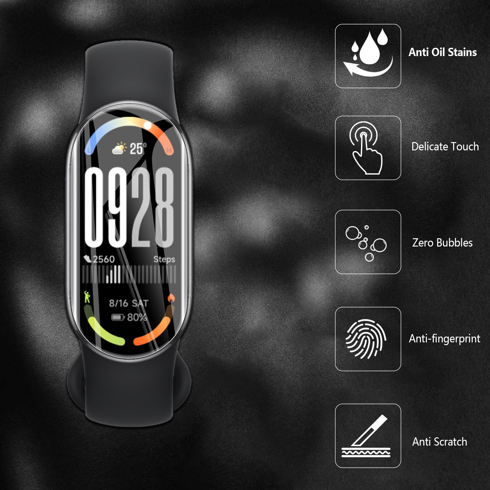 WFTE Ochraniacz ekranu do Xiaomi Band 10, [4-pak] elastyczna folia ochronna na ekran TPU [pełne pokrycie] [HD Clear] [bez pęcherzyków powietrza] ultracienka miękka folia TPU - rozmiar