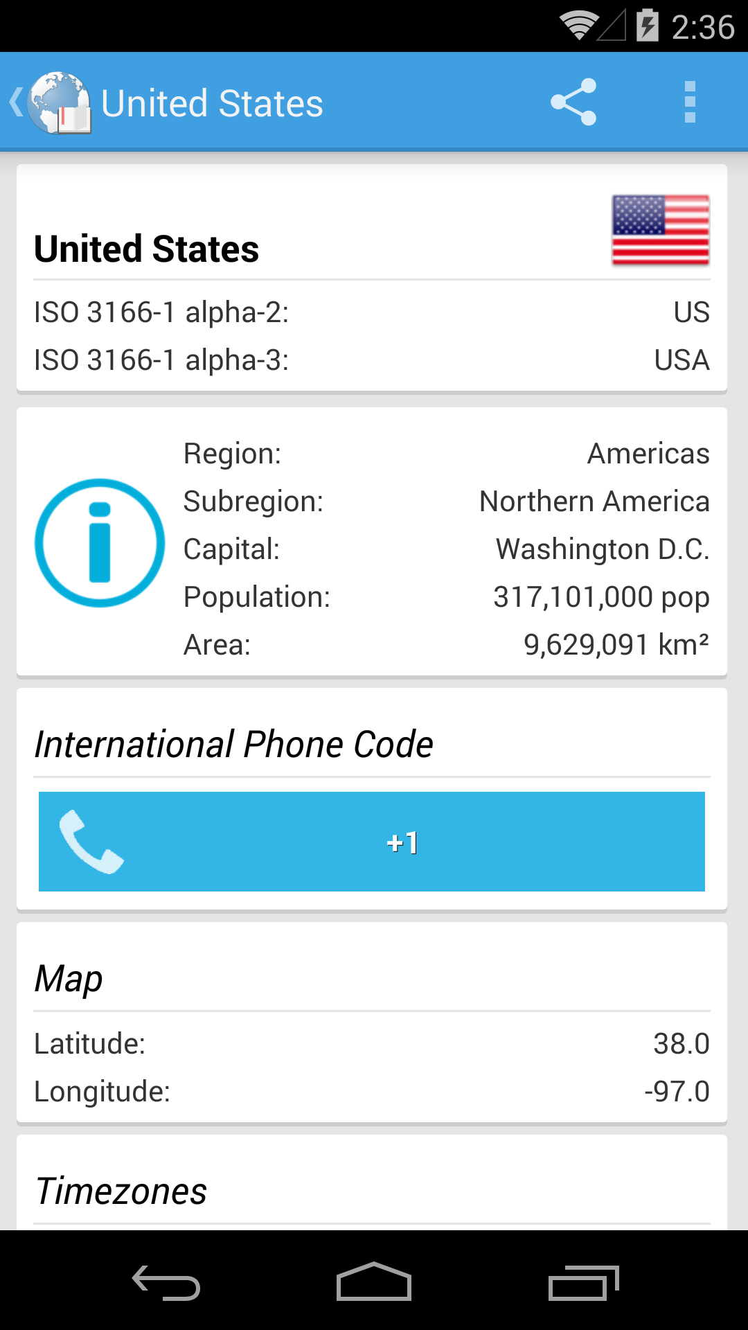 World Countries Info - App on Amazon Appstore