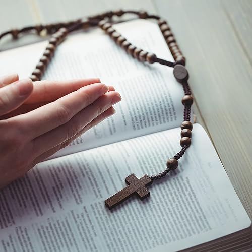 Miniatura 4 de Hicarer Colgante de cruz de madera, colgante de cruz de madera, adorno colgante de cruz para hombres, mujeres, bricolaje, collar, pulsera, aretes,