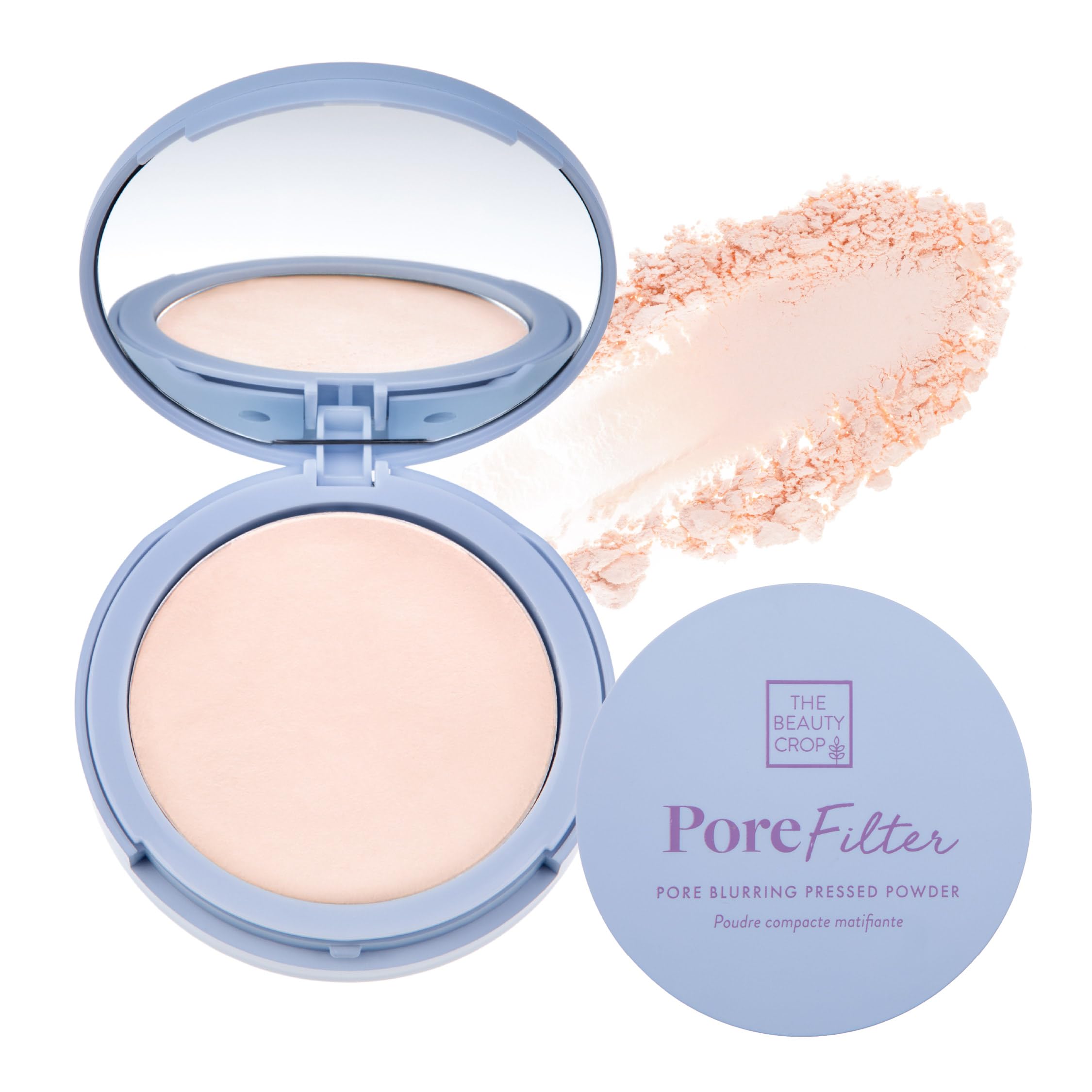 The Beauty Crop PoreFilter Pressed Powder - Blurs Pores & Controls Shine - Peach Shade - 0.34 oz, 72 g (Pack of 1)