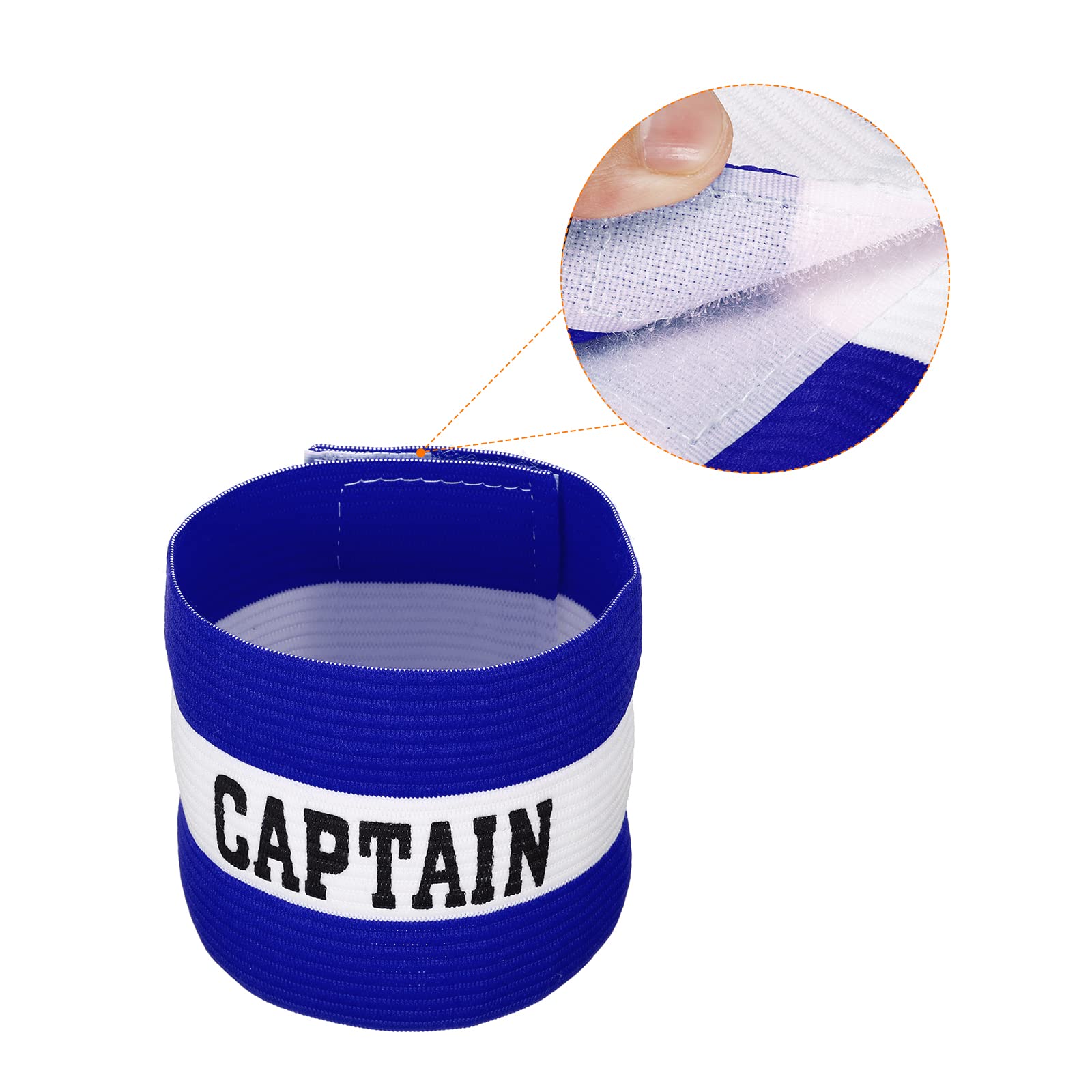 Brassards De Capitaine De Football - Lot De 18 - Élastiques Réglables En Nylon Bleu Lac - Pour Football, Rugby, Basketball - 11
