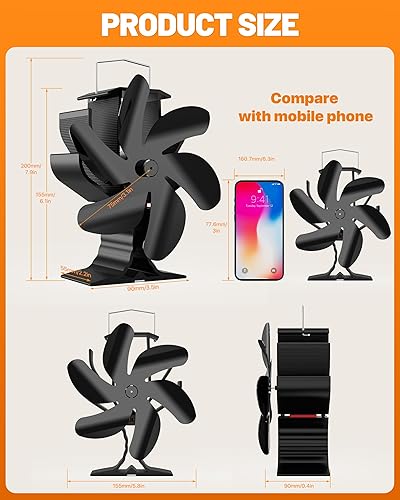 Miniatura 2 de Ventilador de estufa de leña alimentado por calor, motor doble, térmico para quemador de leña de gas, accesorios de estufa