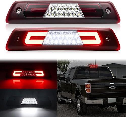 Miniatura 10 de Tercera luz de freno LED de lente ahumada compatible con F150 2015-2024, F250F350F450F550, 2019-2024 Ranger 2019-2024, 3 lámpara de freno LED de