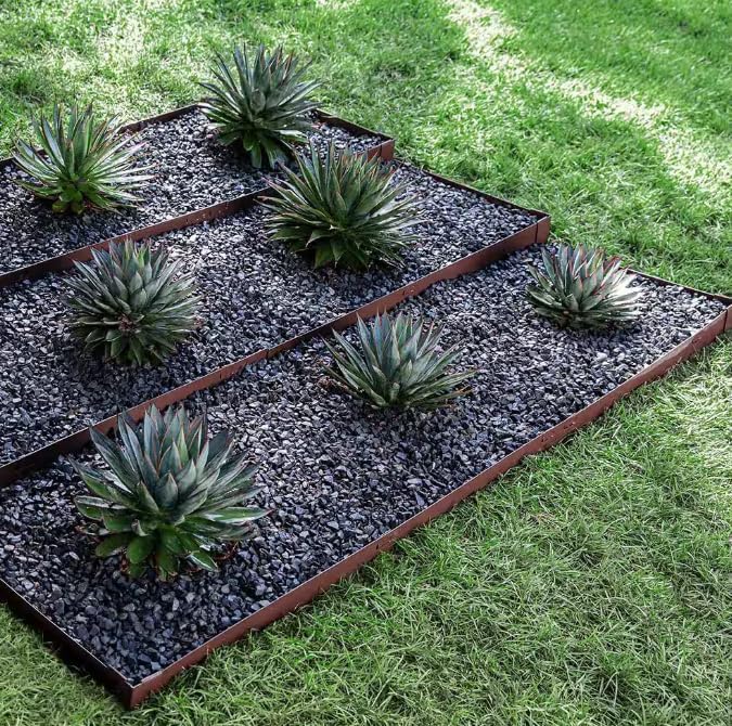 COL-MET 8 ft. Brown Steel Landscape Edging