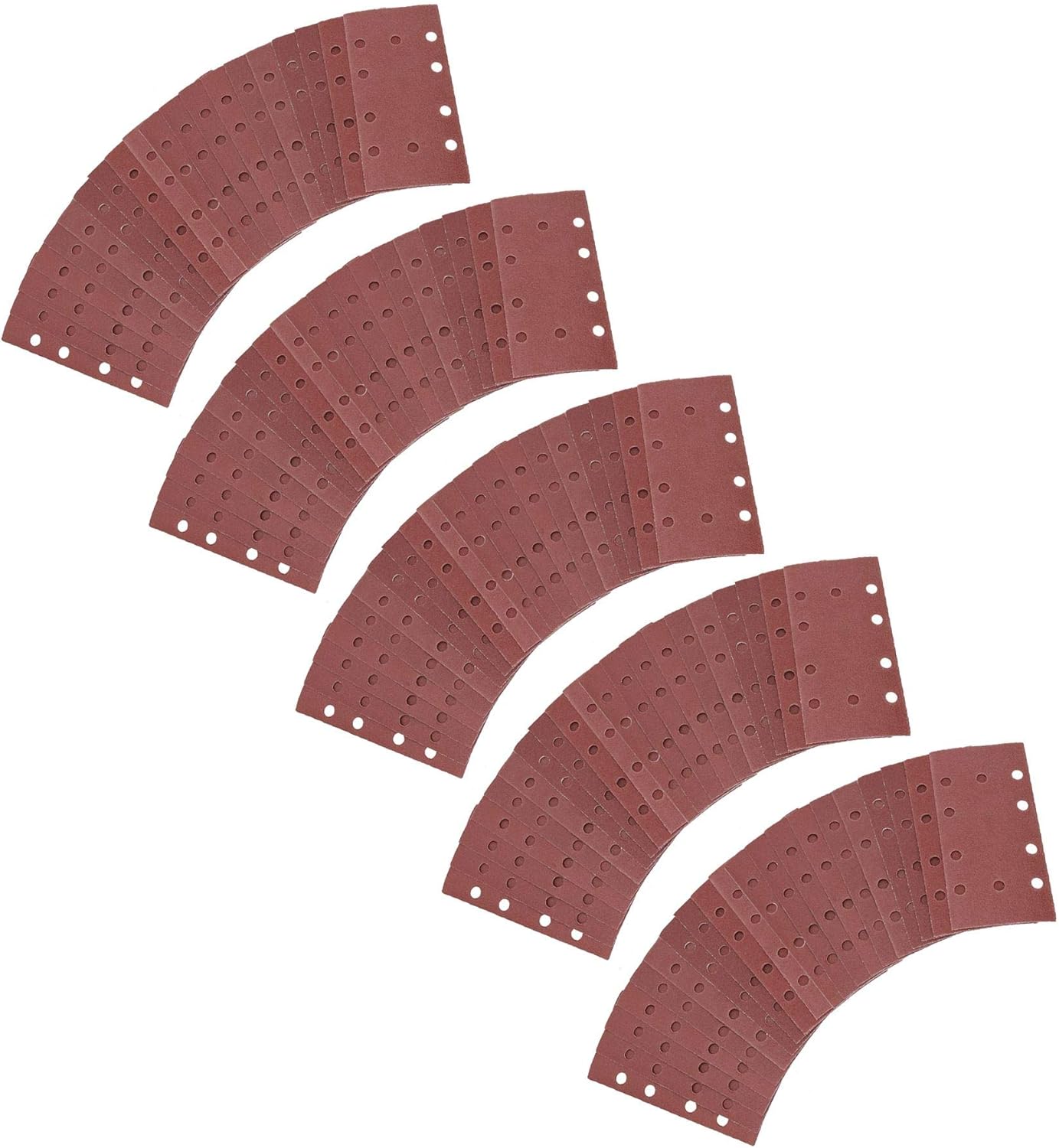 Hook + Loop Mixed Grit Sanding Pads Sheets Sander sandpaper 40 â€“ 120Grit 100pc