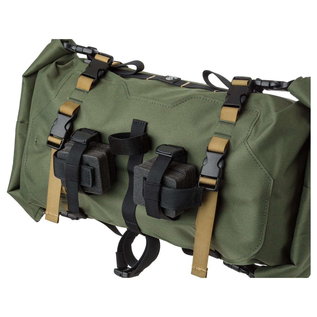 AGU Bikepacking torba na kierownicę rowerową, torba na rower 17L do mocowania do kierownicy, hydrofobowa, odblaskowa, łatwy montaż, 100% poliester z recyklingu - Army Green