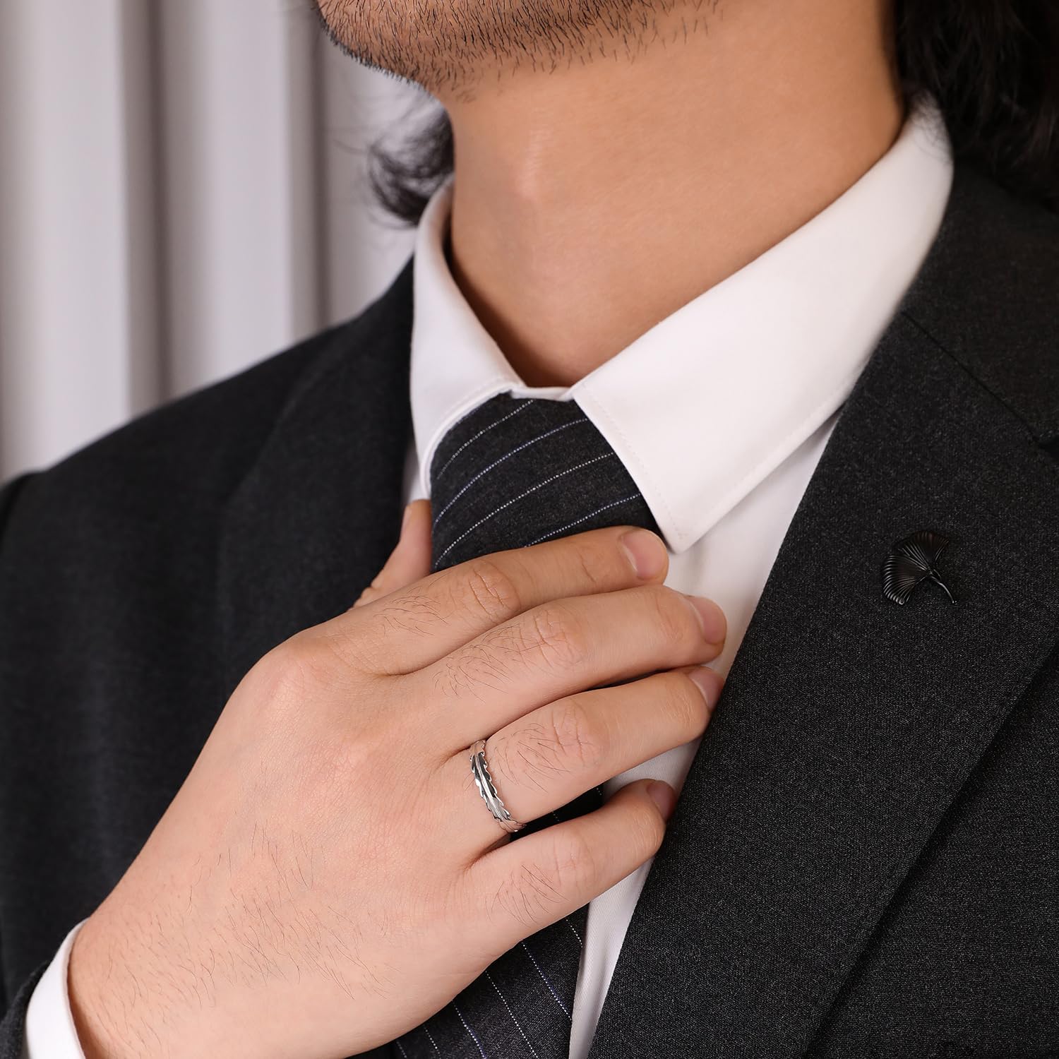 Meissa Anillos de Pareja a Juego en Plata Esterlina, 2 Piezas Anillos de Promesa y Compromiso Boda para Mujers Hombres, Juego de Dos