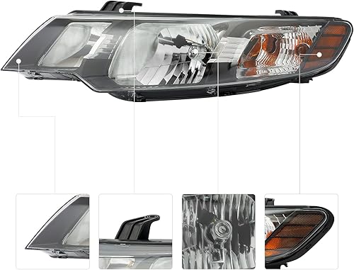 Miniatura 8 de Conjunto de faros delanteros para Kia ForteForte Koup EX LX SX 2010-2013, faros halógenos para faros delanteros izquierdo y pasajero derecho,