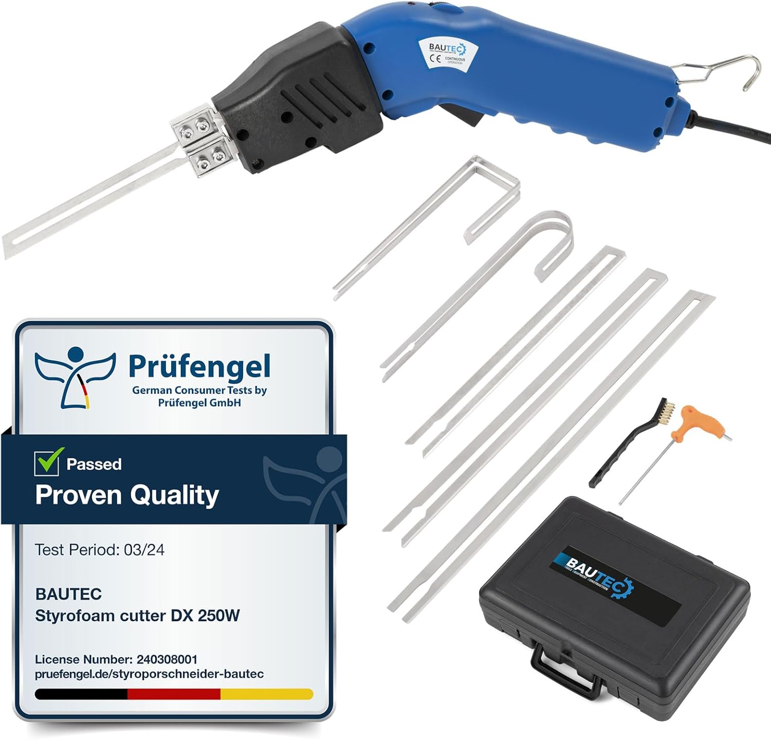 BAUTEC STYROCUTTER 250W Hand Cutter and Accessories