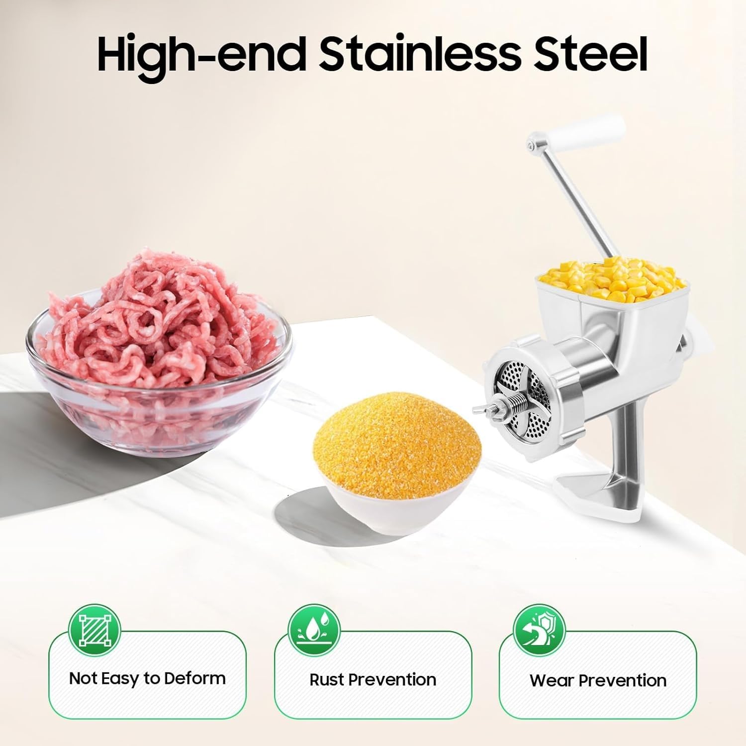 Macchina per pellet per mangime per animali, granulatore per alimenti per animali domestici, in acciaio inox, portatile, con 5 piastre, per uso domestico e commerciale, facile da usare