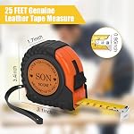 Gifts for Son, Tool Gifts for SonGenuine Leather Engraved 25 FT Tape Measure, Birthday Gifts for Son from Dad Mom Stocking Stuffers for Men Christmas
