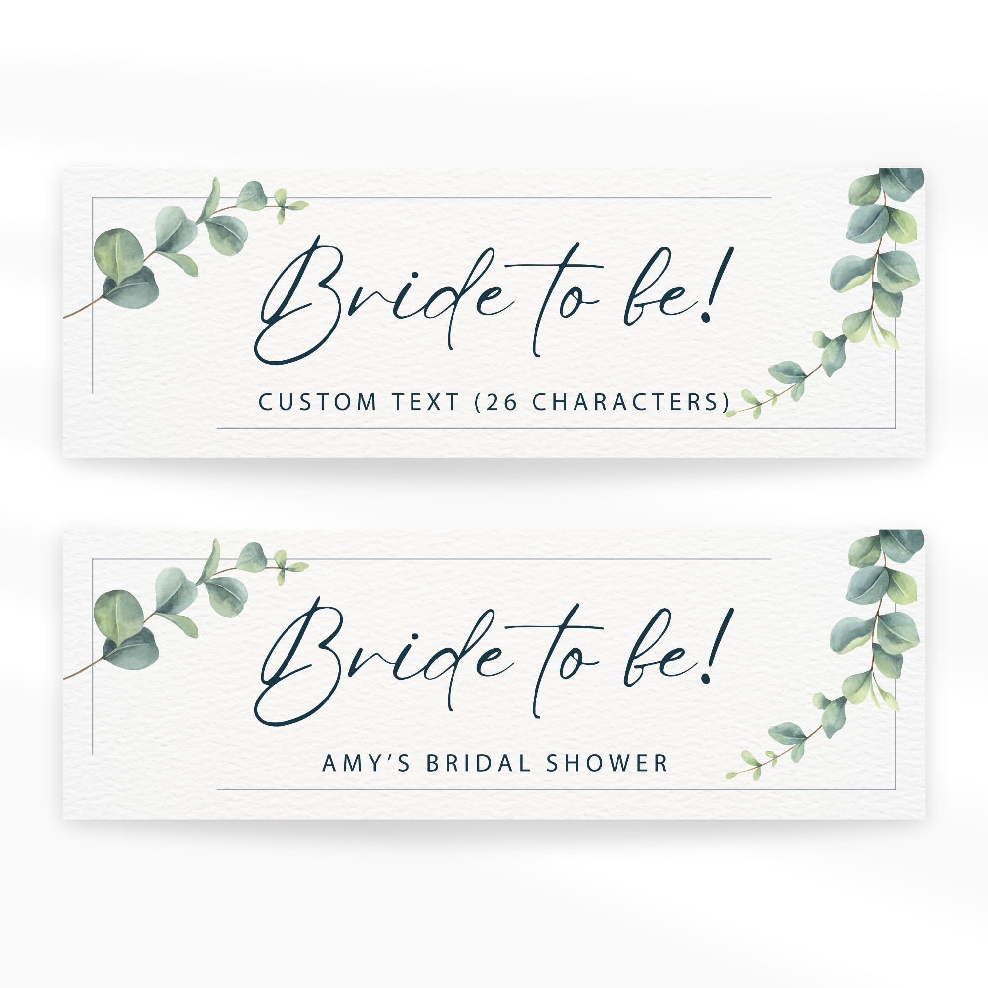 Personalised Hen Party Decoration - Bride To Be Eucalyptus Banner | Watercolour Style | Elegant Hen Party Benner | Custom Hen Do or Bridal Shower Decor