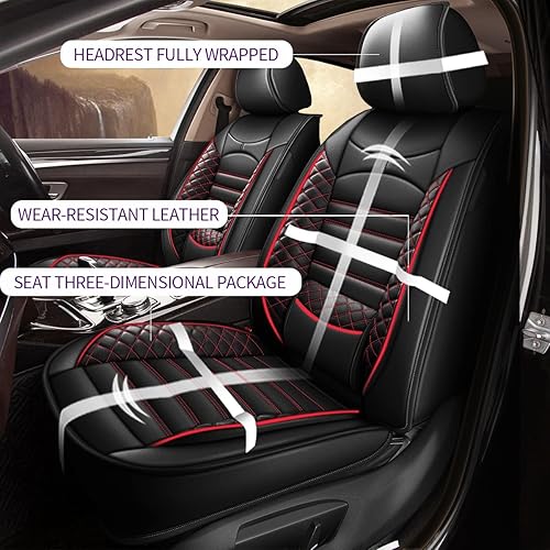 Miniatura 4 de Fundas de asiento para Nissan Kicks 2018-2025, juego completo de 5 asientos, impermeable, de piel sintética, protector de cojín compatible con bolsa