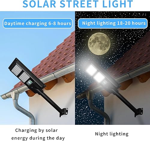 Miniatura 9 de Luces solares de 100 W para exteriores, luz de inundación de 6000 K del atardecer al amanecer, luces de estacionamiento impermeables IP65 con sensor