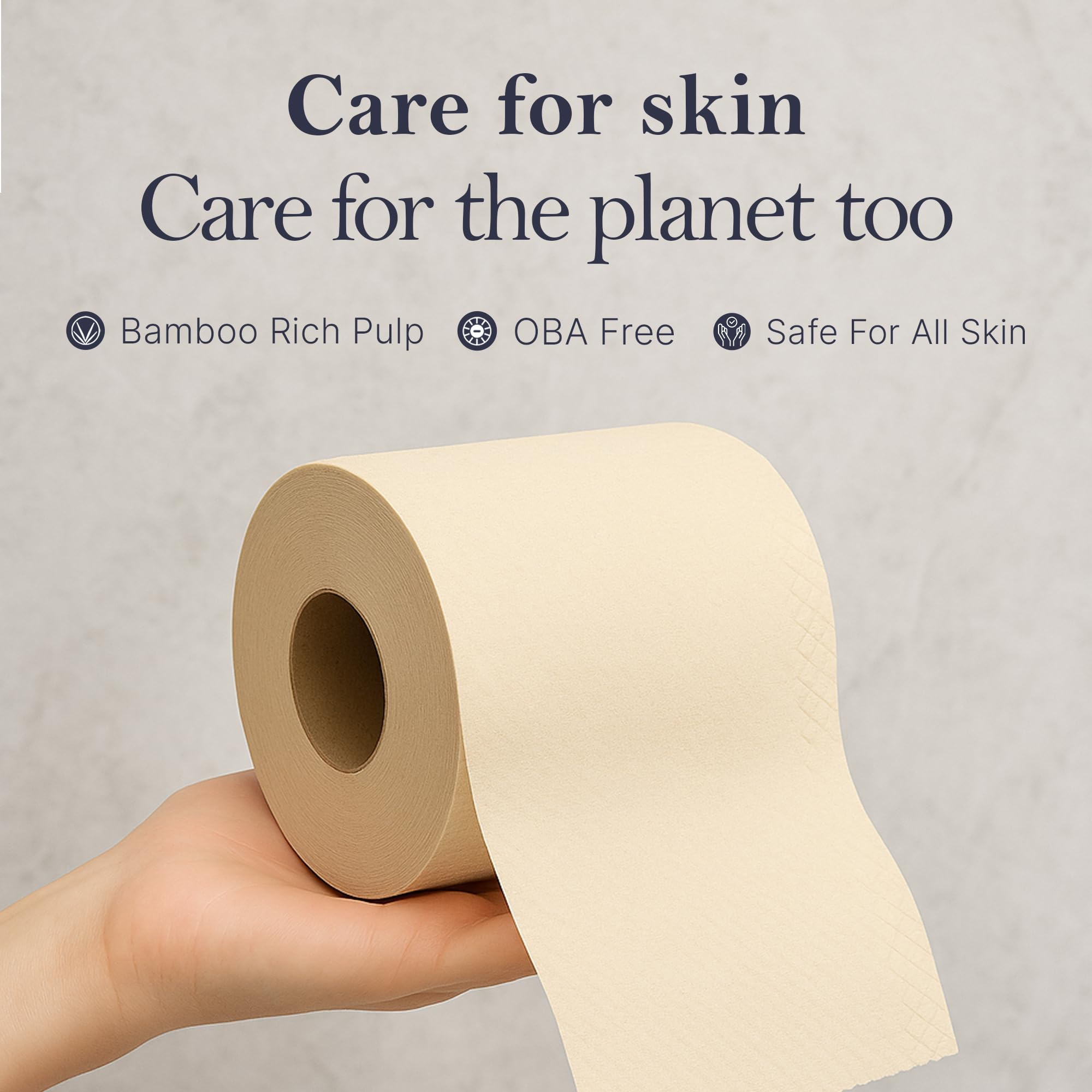Claret Bamboo 3-Ply Toilet Roll (10 x 10 cm) | 200 Pulls Eco-Friendly | 4 Toilet Rolls in 1 Pack | OBA Free | Natural Bamboo Pulp (Pack Of 1 (4 Rolls)) - Image 4 thumbnail