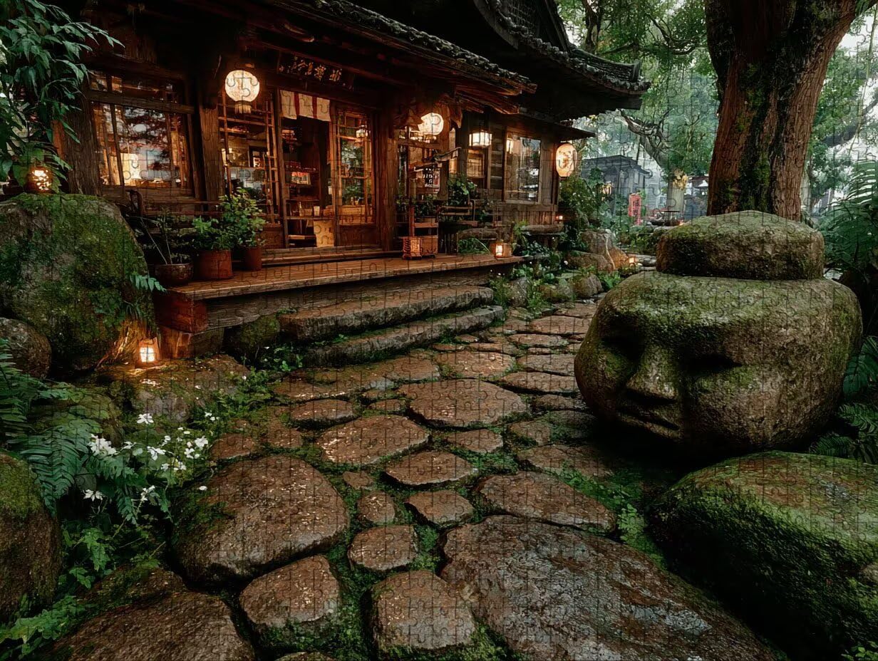 Puzzle Arte con Scatola Paesaggio, Cottagea Puzzle Legno 2000 Pezzi Adulti 99x70cm, Attività di Intrattenimento ad Alta Difficoltà, DIY Classici Gioco, Jigsaw Per Tutta La Famiglia, Regalo, W-7946