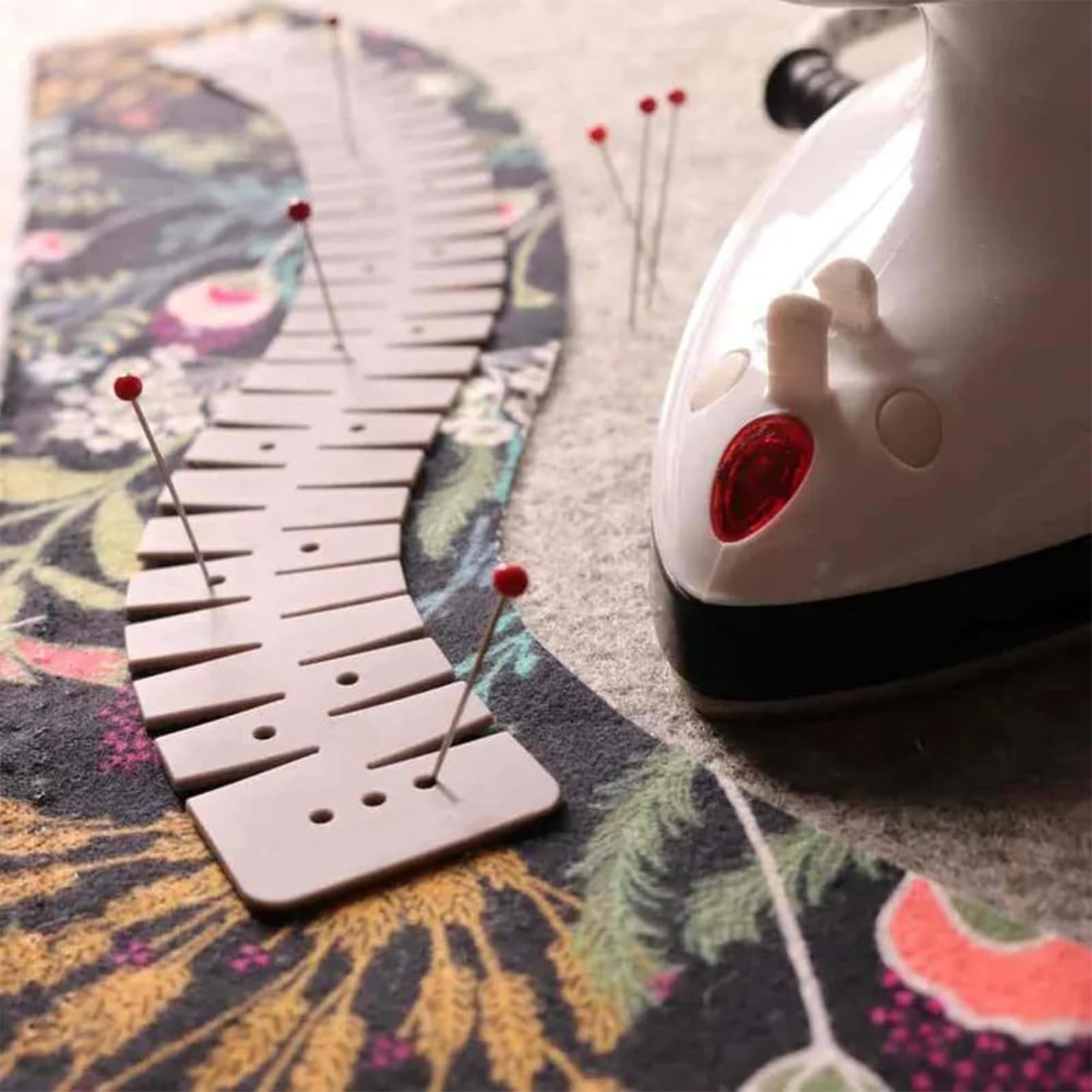 Orlatori Flessibili In Silicone Da 2, Righello Per Orli Resistente Al Calore, Stiro Flessibile Per Tappezzeria Quilting Tessuti