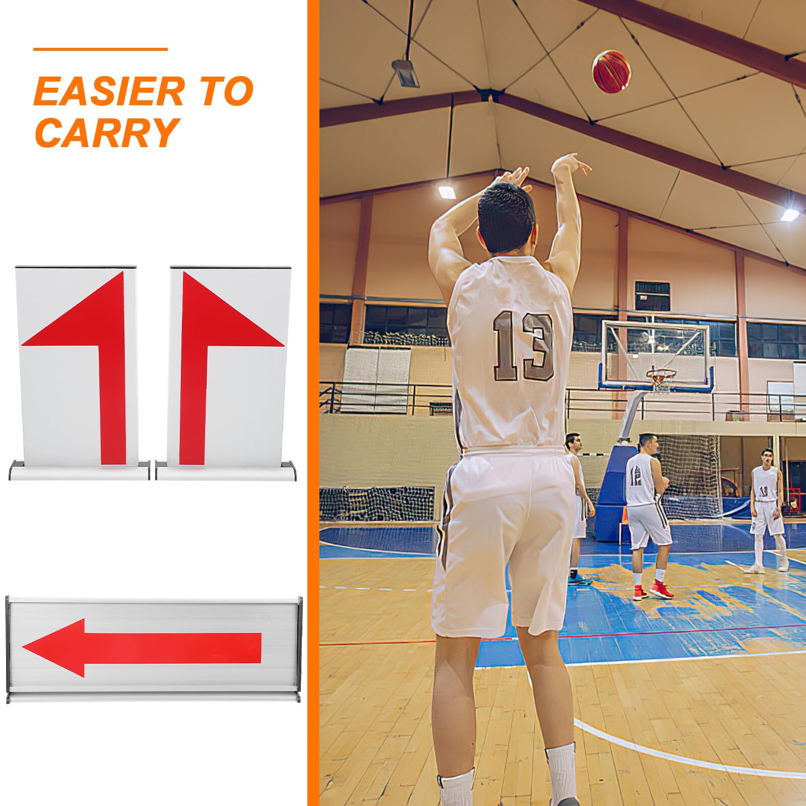 ERINGOGO Convertitore di Servizio in Alluminio per Basket, Scheda Cambio Area da Gioco per Arbitri, Accessorio per Giudice di Partita