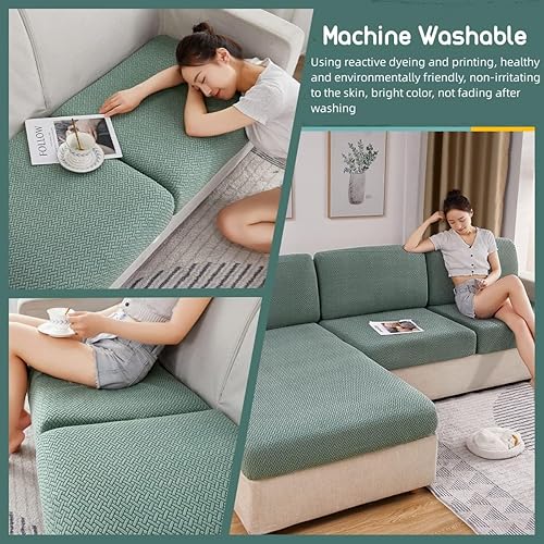 Miniatura 8 de Jonuiony Funda universal para sofá 2024, resistente al desgaste, fundas de sofá modular en forma de L, funda de diván para sofá con cojines
