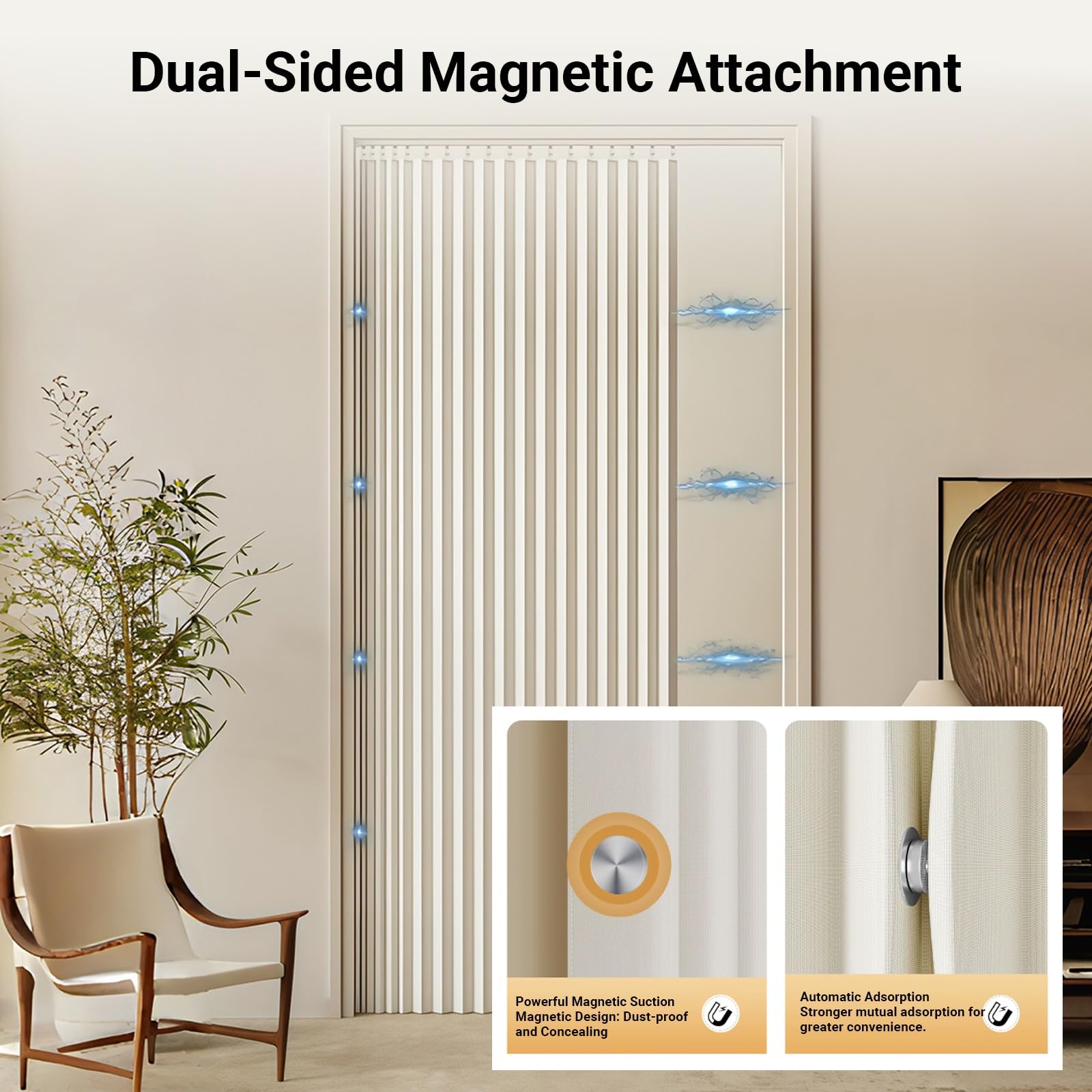 Blackout Curtains for Doorways Closets Room Divider,