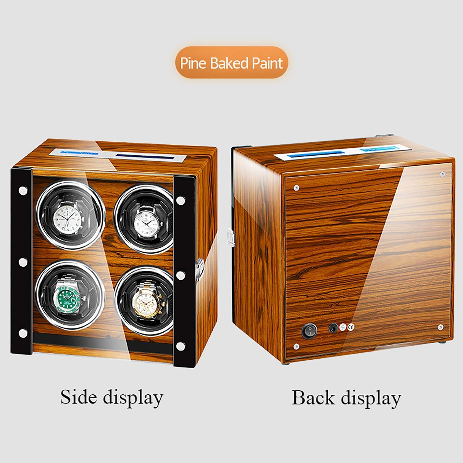 Agitador de Reloj Inteligente, Reloj mecánico antimagnético, Dispositivo de Cuerda automática, enrollador de Reloj con Pantalla táctil (Caja de presentación de Reloj)