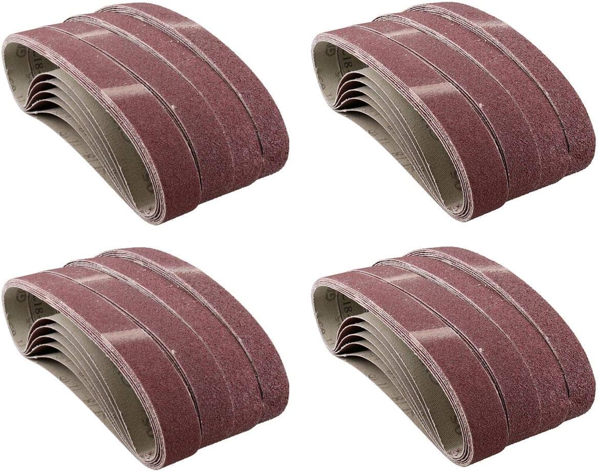 Air Finger Sander Sanding Abrasive Belts Grinder 520mm x 20mm Mixed Grit 100pk