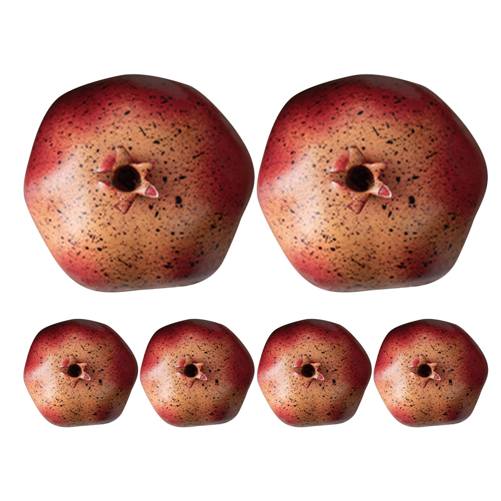 Ipetboom Frutti Artificiali Decorativi 6 Pezzi Melograni Rossi in Schiuma Pesata Design Realistico per Fotografia Alimentare e Spazi Eventi Facile da Posizionare