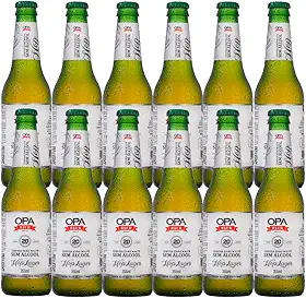 Pack 12 unidades Cerveja Puro Malte Hop Lager Sem Álcool 355ml Opa Bier