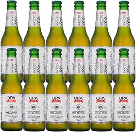 Pack 12 unidades Cerveja Puro Malte Hop Lager Sem Álcool 355ml Opa Bier