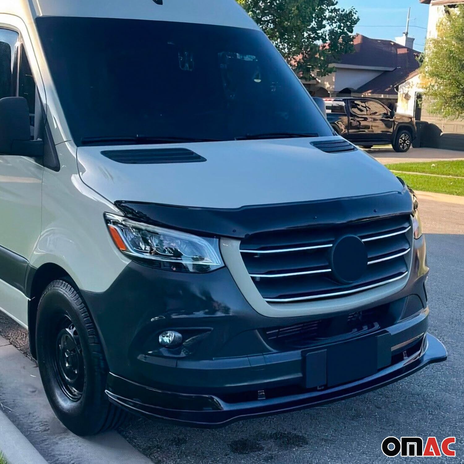 OMAC Deflettore per cofano compatibile con Mercedes Sprinter 907 910 2018-24 scuro