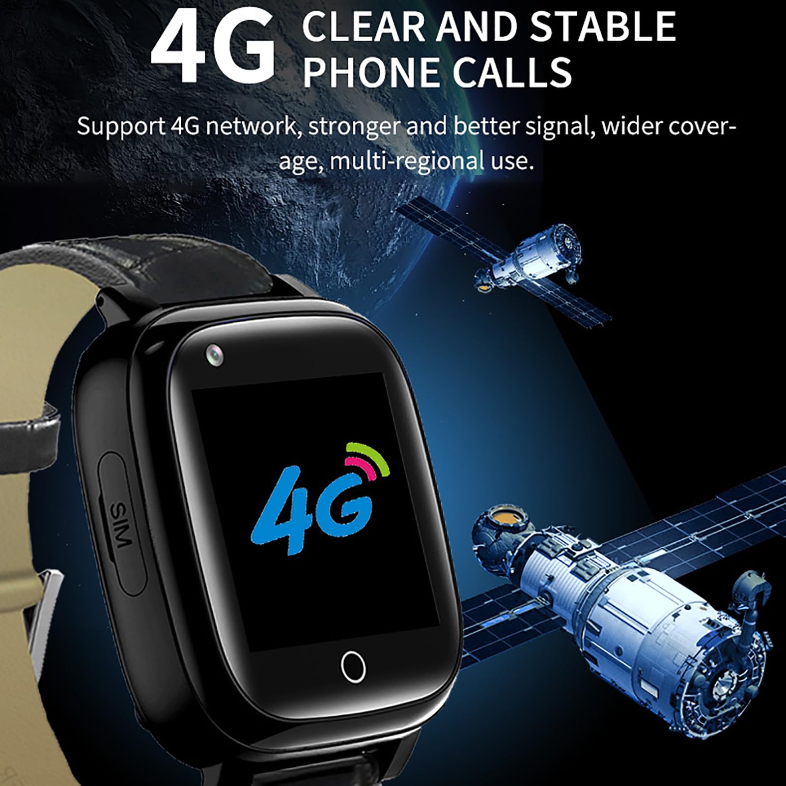 Starszy inteligentny zegarek do wykrywania upadku dla seniorów, pozycjonowanie GPS, urządzenia ostrzegające o upadku, 4G SOS, rozmowa telefoniczna, pulsometr, na demencję, chorobę Alzheimera