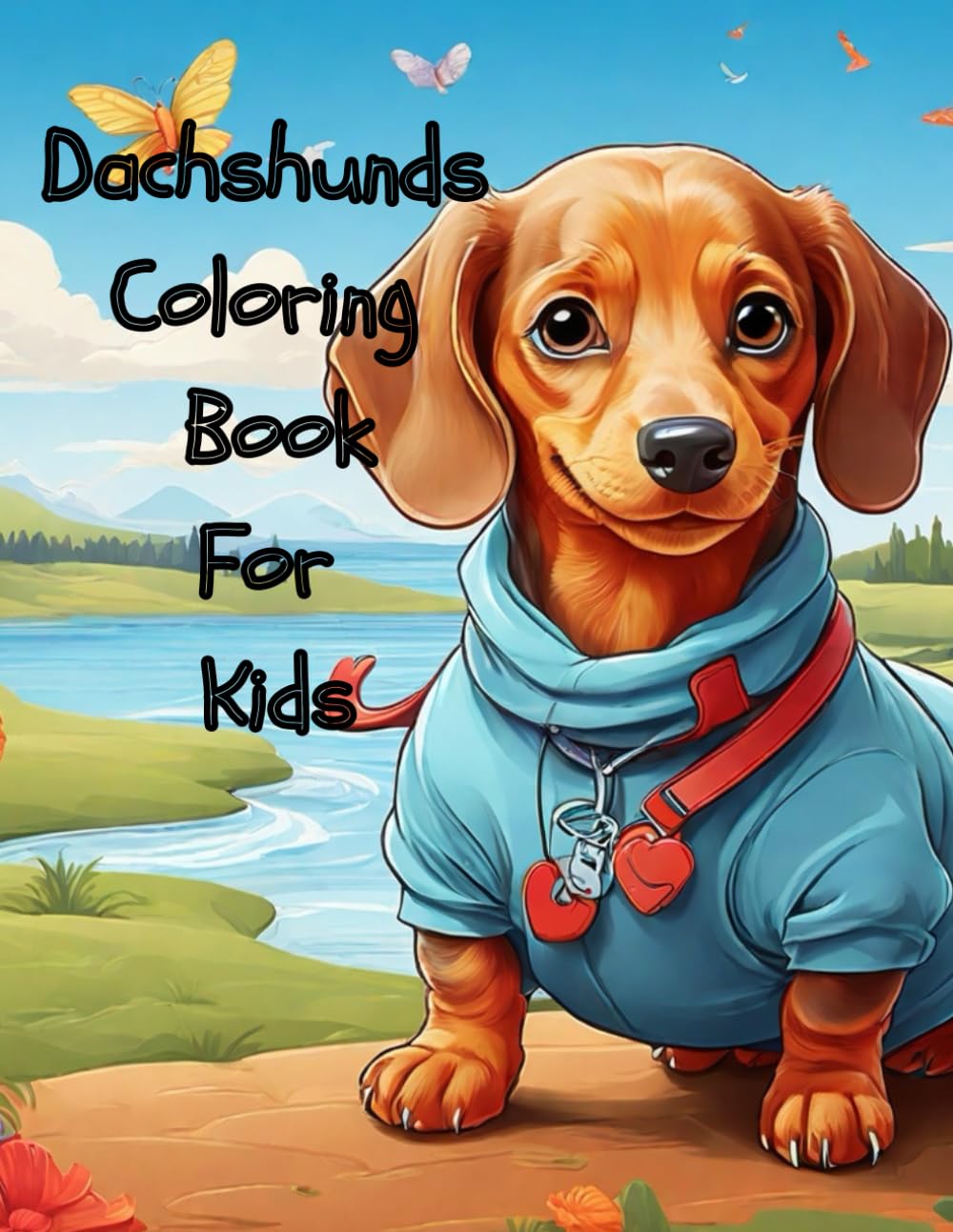Dachshund Coloring Book For Kids