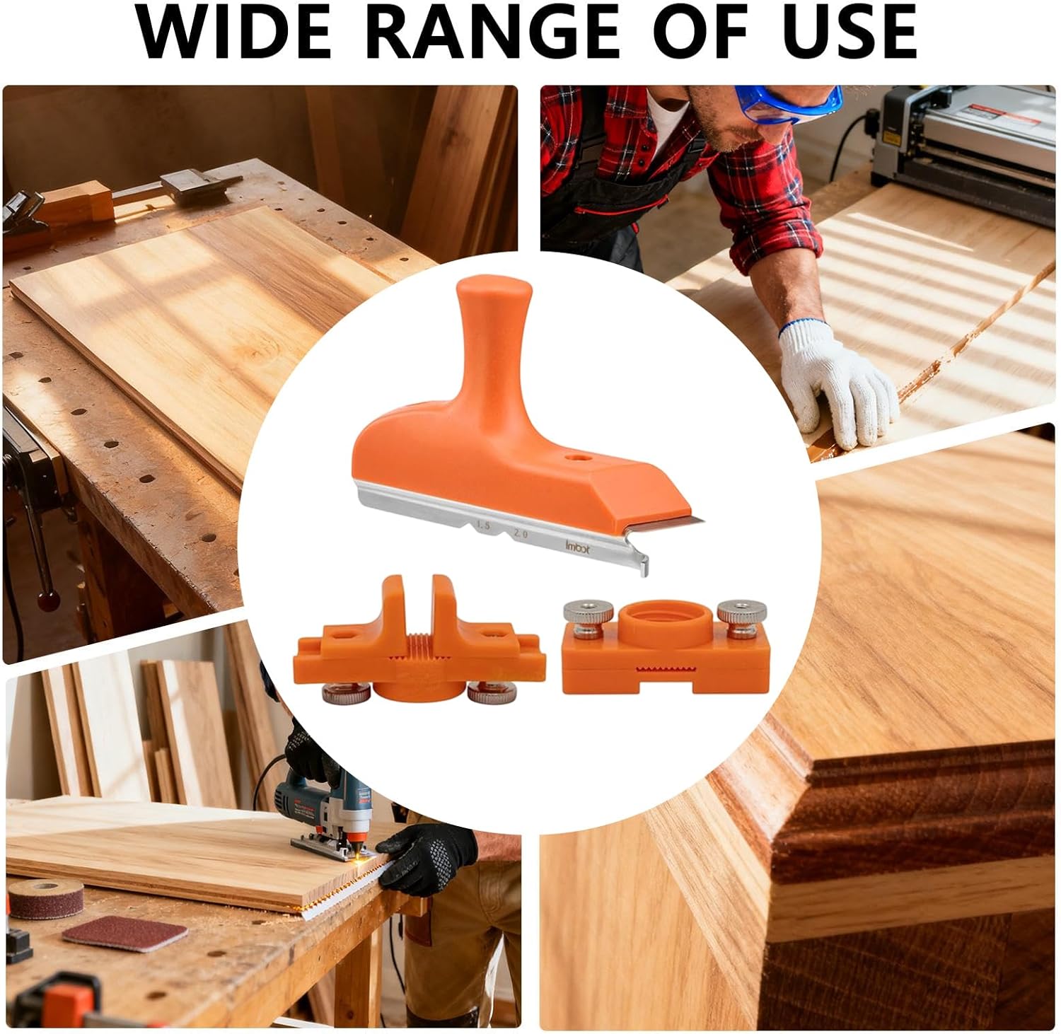 Wood Glue Applicator - Manual Cutter, Woodworking Edge Banding Trimmer for Carpentry, Wallpaper Trimmer with Precision Grip, Flooring Tools, Cabinet Trimmers for Installation and Roofing