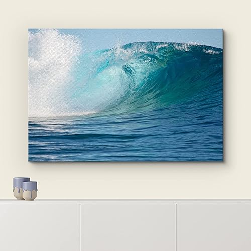 Miniatura 3 de Wall26 - Lienzo decorativo para pared, diseño de botella a la deriva en el mar, estilo retro, decoración para el hogar Listo para colgar.