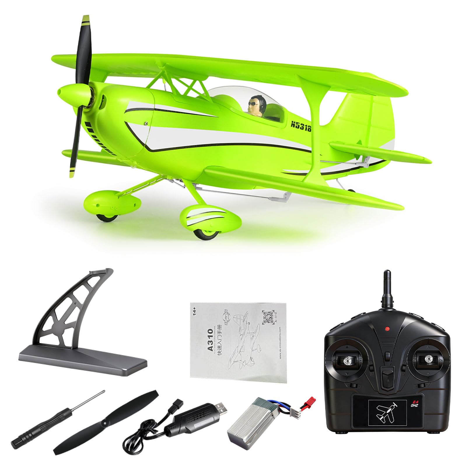 RC Glider, EPP Remote Control Airplane with 1504 Brushless Motor, 6G 3D Mode for Fixed Wing, with Detachable Wings for Easy Storage, for Kids and Adults