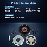 Vista 2 de ECCPP Embrague del compresor del A/C 2019-2023 para embrague de CA Ford Transit Connect 2.0L