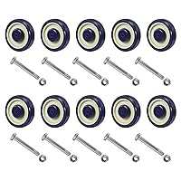 Vista 26 de Ruedas de Repuesto de 5" para Carrito, Ruedas de Carrito de Compras de Poliuretano con Eje de 5/16", Cada Rueda Soporta 350 libras