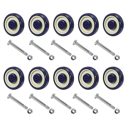 Miniatura 26 de Ruedas de Repuesto de 5" para Carrito, Ruedas de Carrito de Compras de Poliuretano con Eje de 5/16", Cada Rueda Soporta 350 libras