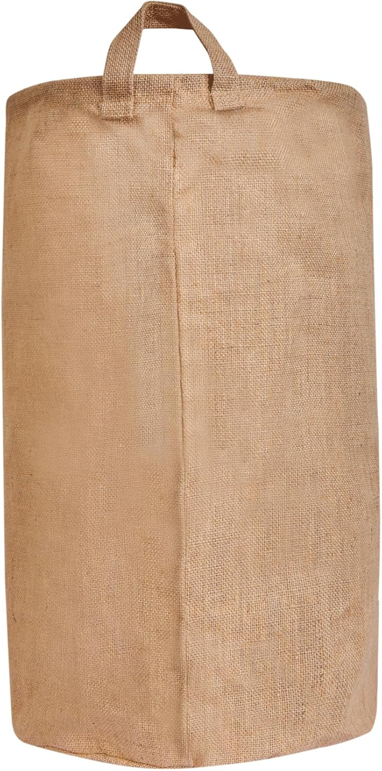Pack of 8 Jute Laundry Bags (18" H x 14" D) – Durable Storage Bags for Dirty Clothes, Home Laundry, and Household Organization.