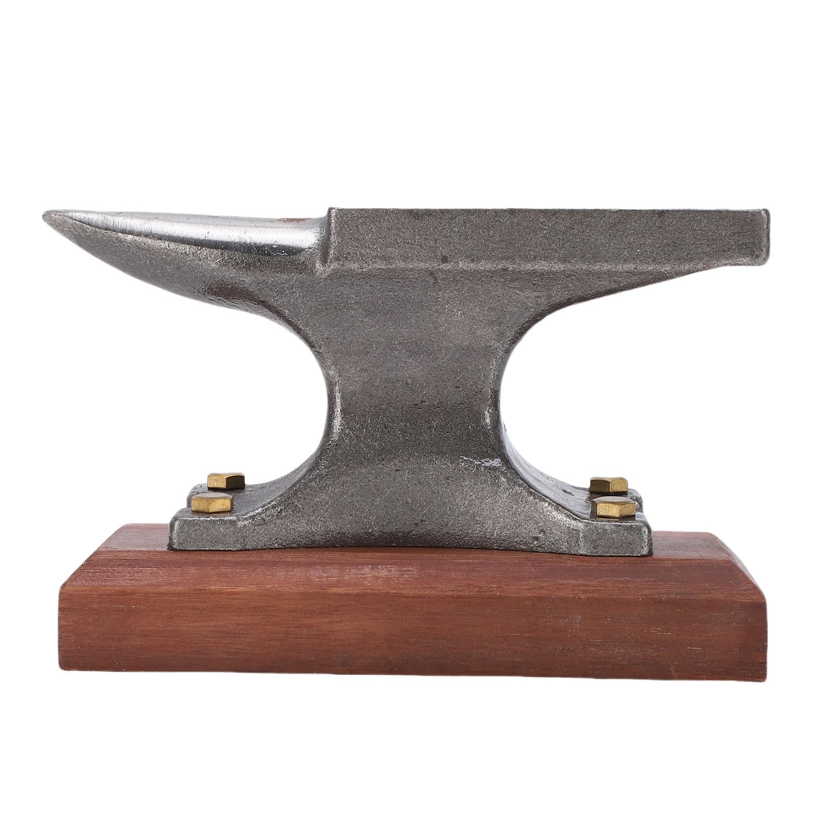 NOENNULL Mini-Schmuck Amboss mit Holz Basis, 500g Gussstahl-Bank-Amboss für Metall Schmieden, Schmuck Herstellung, Uhren Reparatur, Basteln und Schmiede Werkzeuge